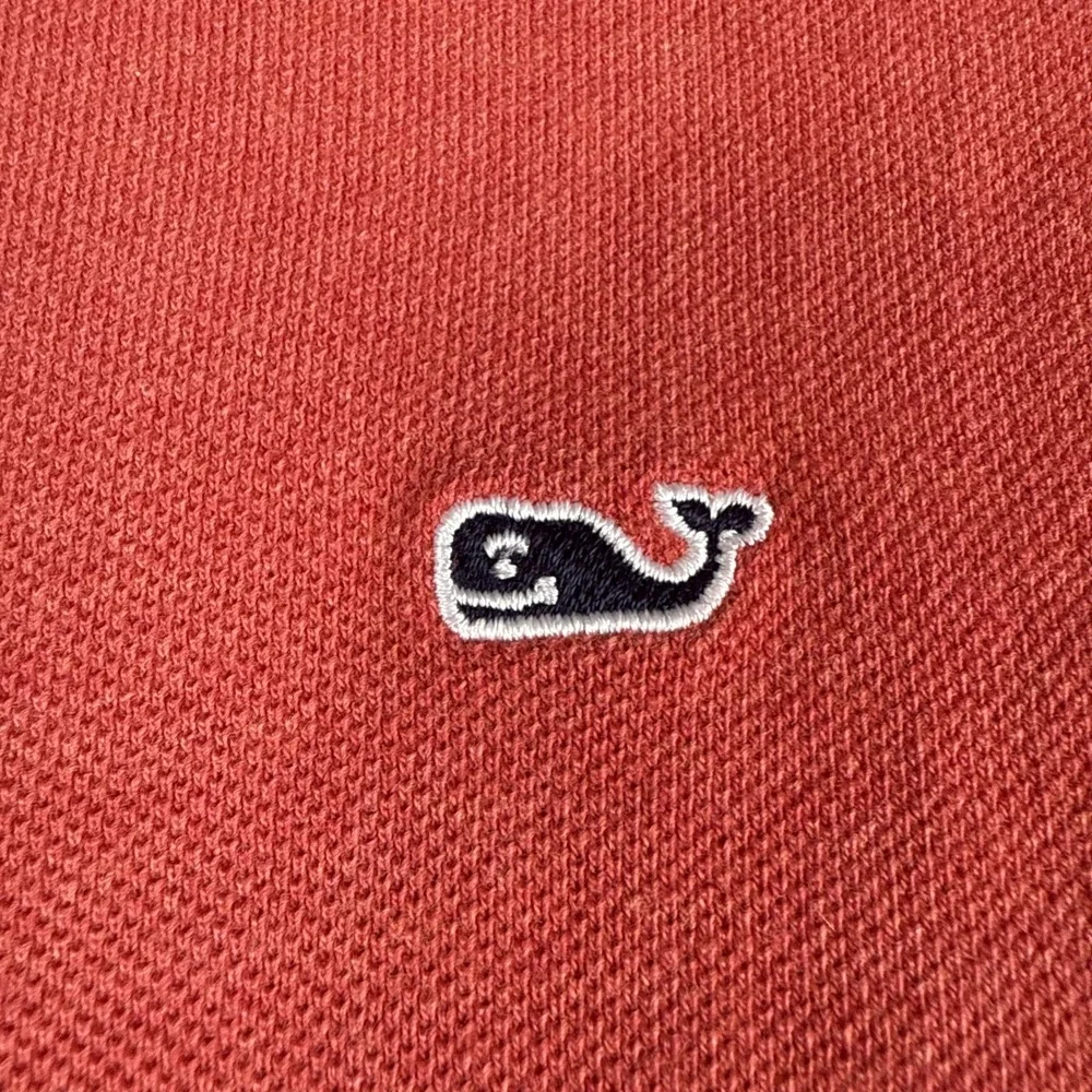 Vineyard Vines Long Sleeve Whale Polo Shirt Youth‎ XL Red Classic Fit Casual